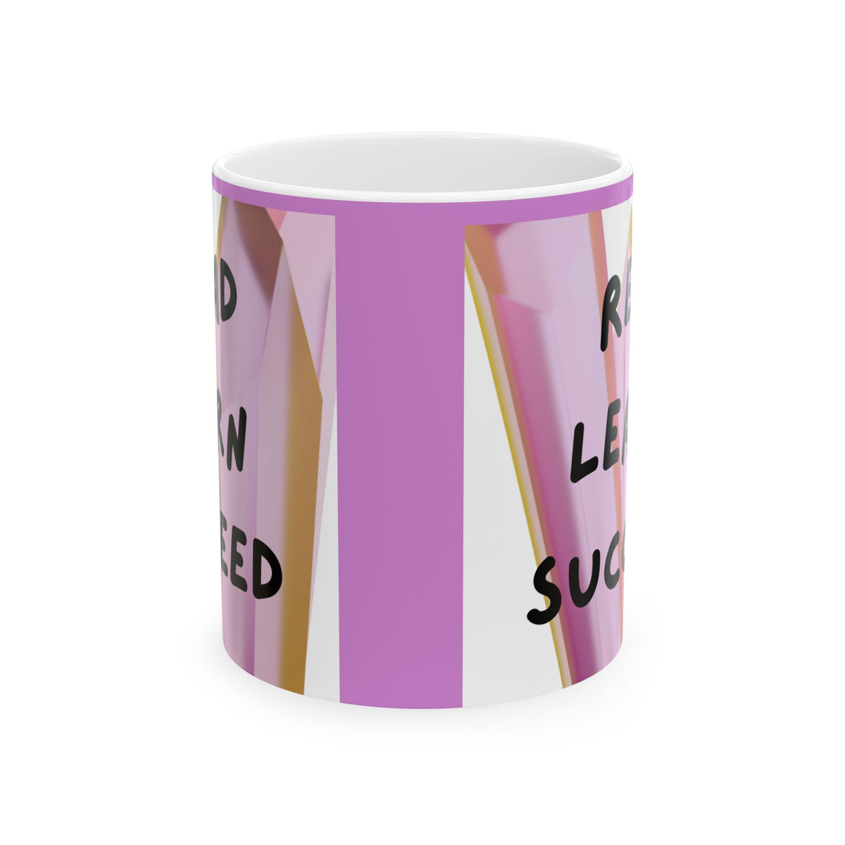 Modern Abstract Pink Geometric Ceramic Mug