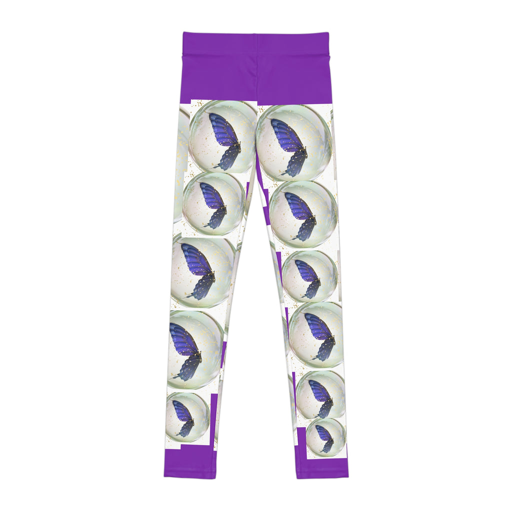Youth Butterfly Moon Purple Leggings