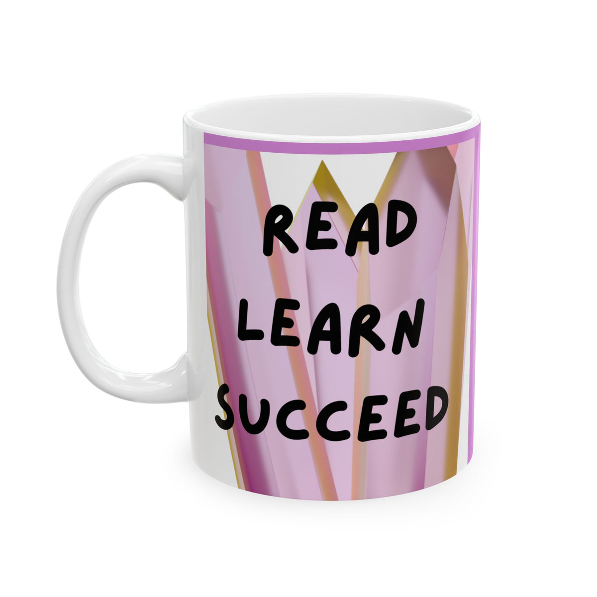 Modern Abstract Pink Geometric Ceramic Mug