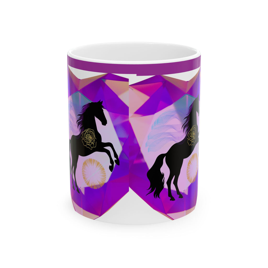Mystical Horse Geometric Ceramic Mug