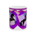 Mystical Horse Geometric Ceramic Mug