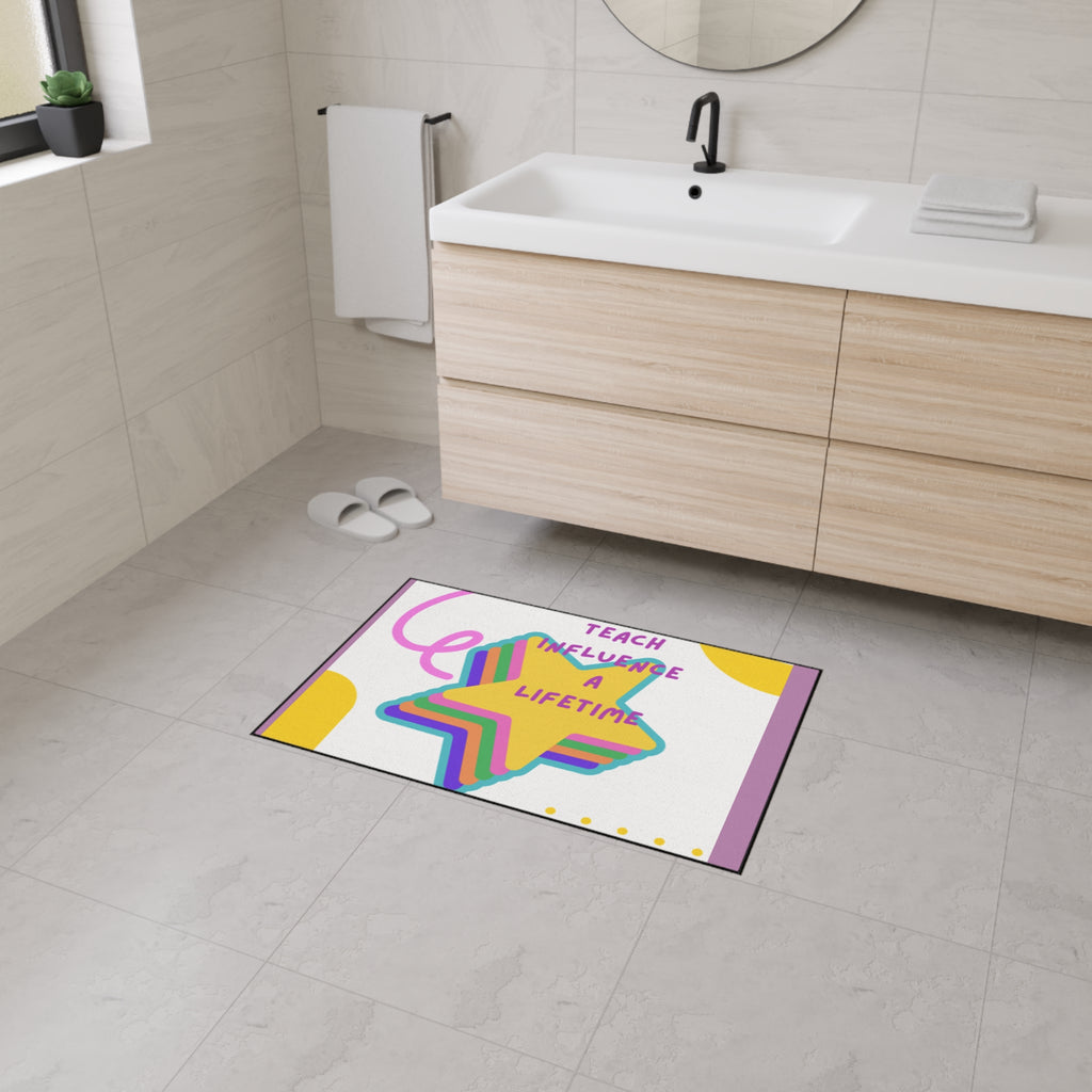 Heavy Duty Floor Mat – Teach, Influence, a Lifetime Teacher Appreciation Design