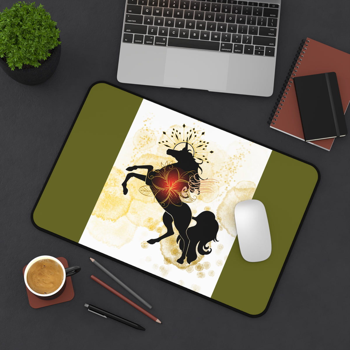 Boho Equestrian Horse Desk Mat
