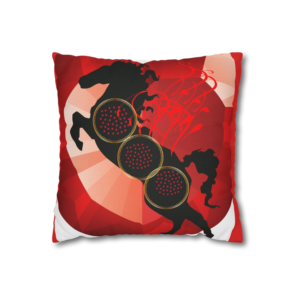 Square Pillowcase – Dynamic Breakdance DJ Music Design