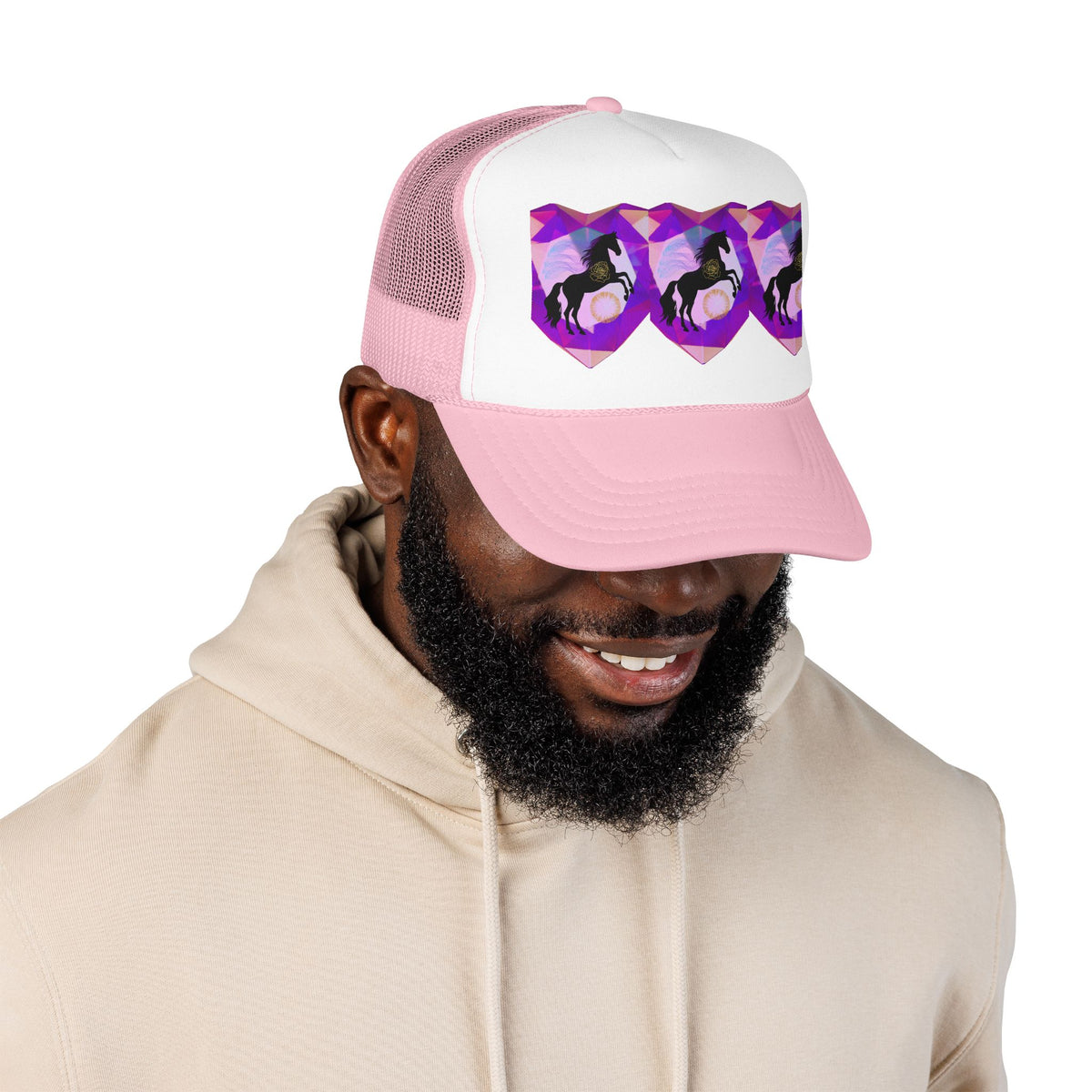 Mystical Black Cat Foam Trucker Hat