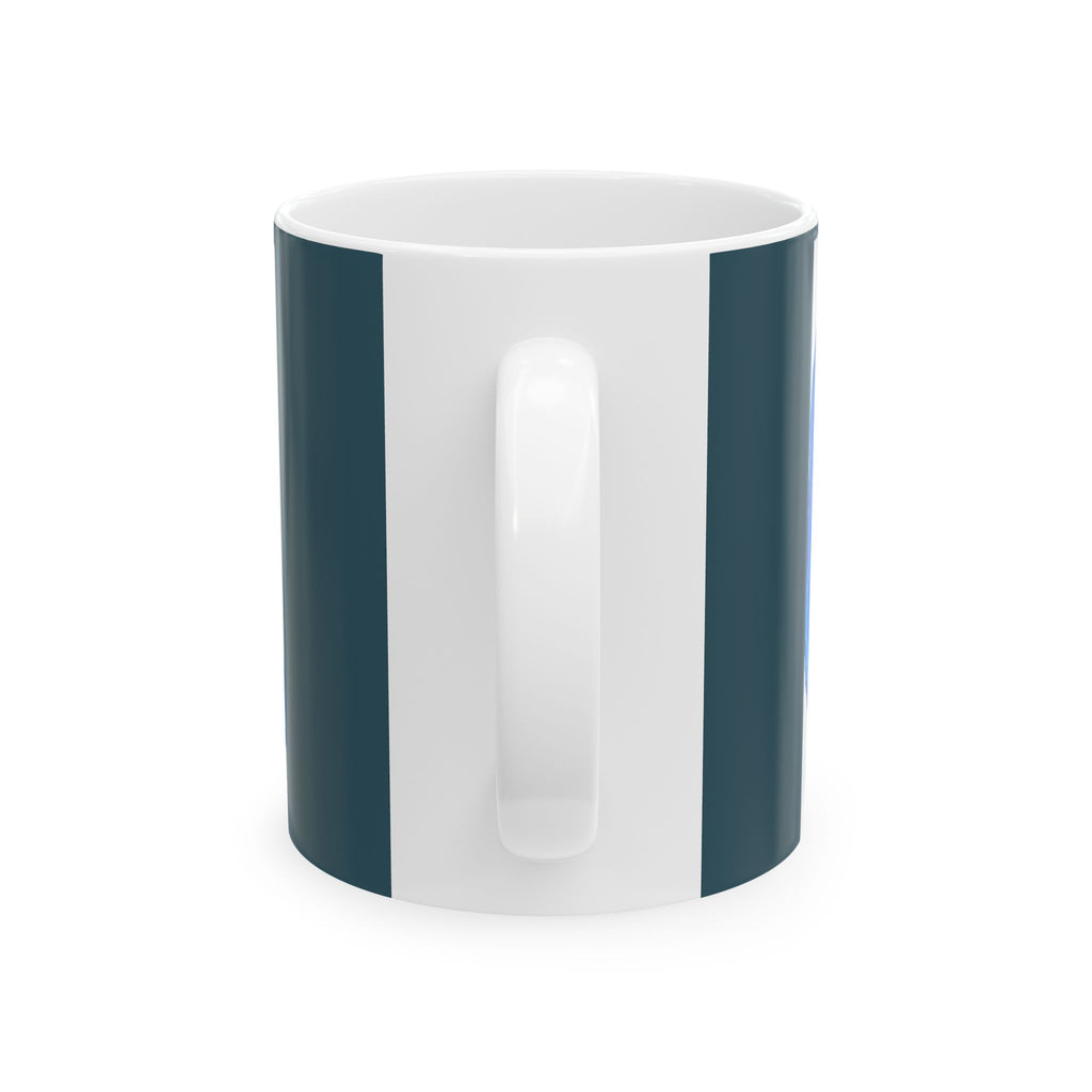 Mystical Black Cat and Blue Agate Ceramic Mug