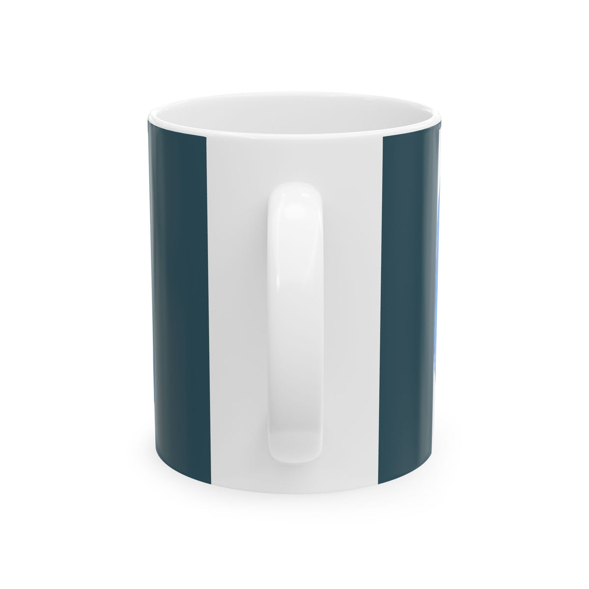 Mystical Black Cat and Blue Agate Ceramic Mug