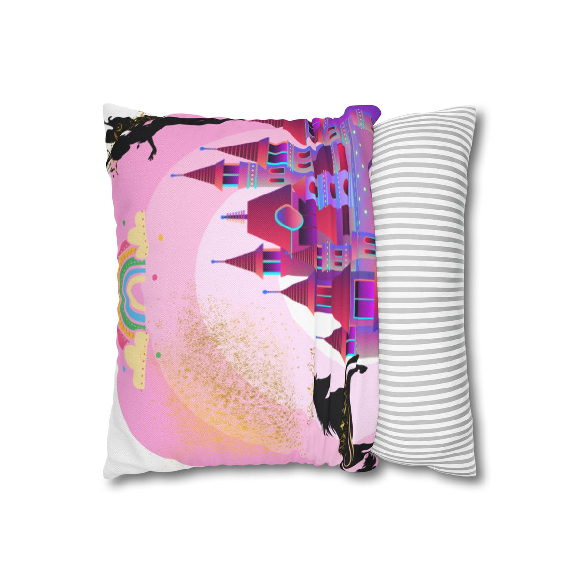 Enchanted Castle Unicorn Square Pillowcase