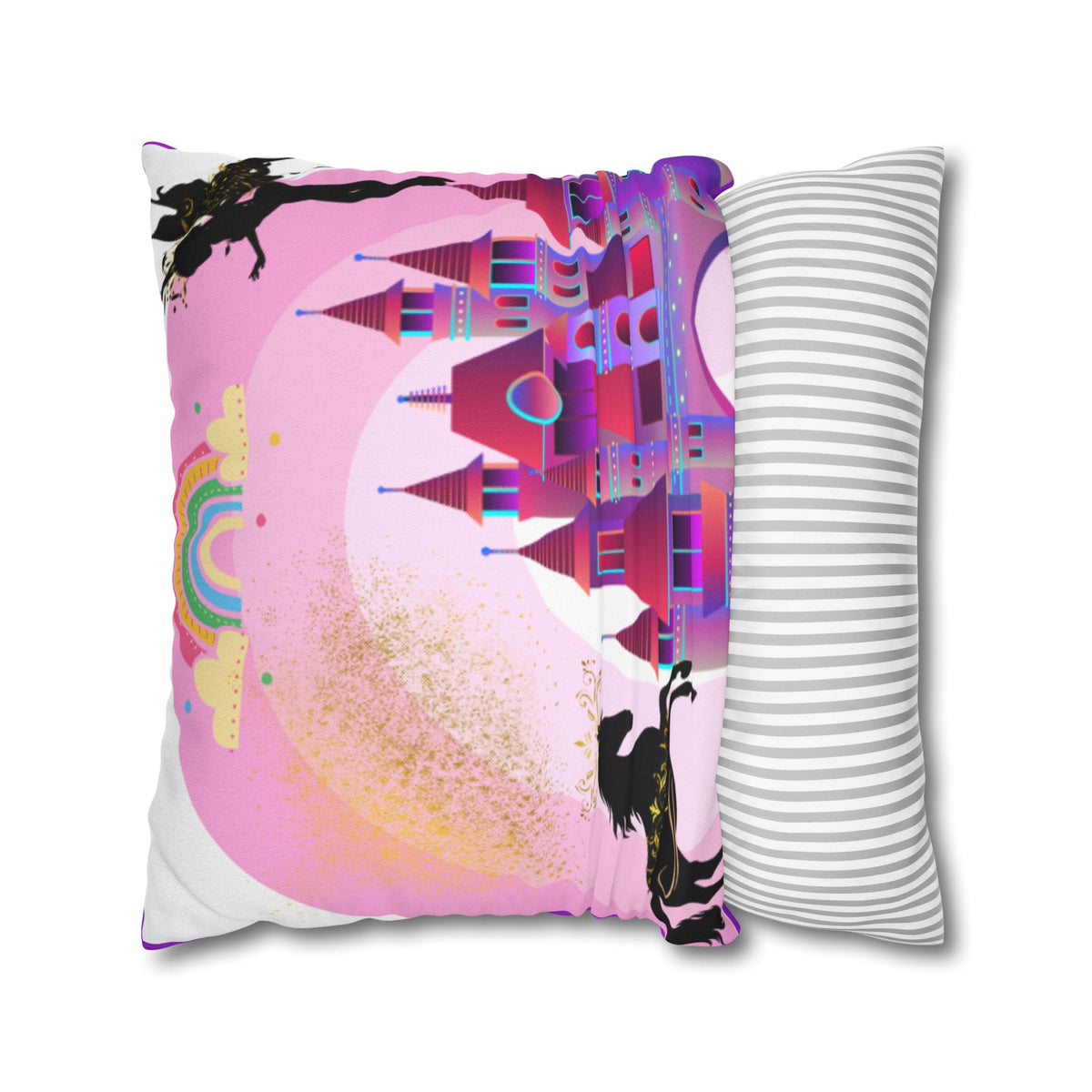 Enchanted Castle Unicorn Square Pillowcase