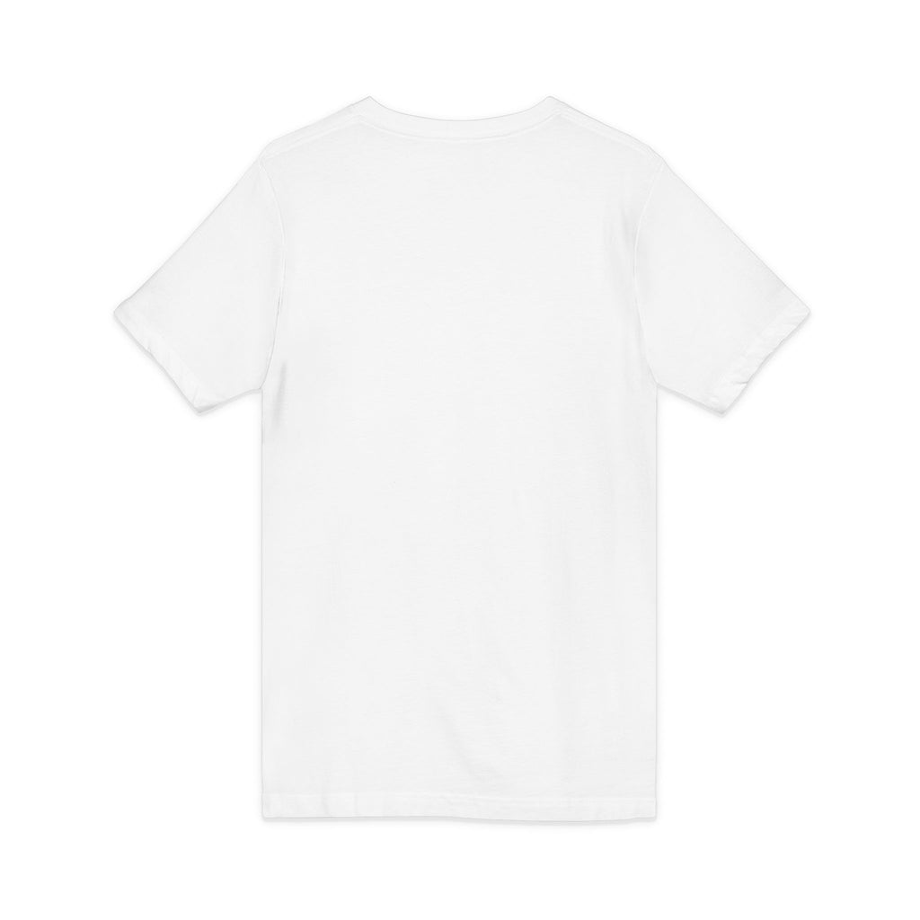 Butterfly Orb V-Neck Tee — Ethereal Black & White Butterfly Graphic