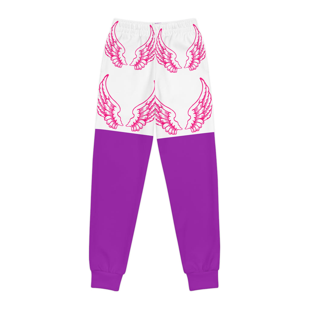 Youth Purple Angel Wings Joggers