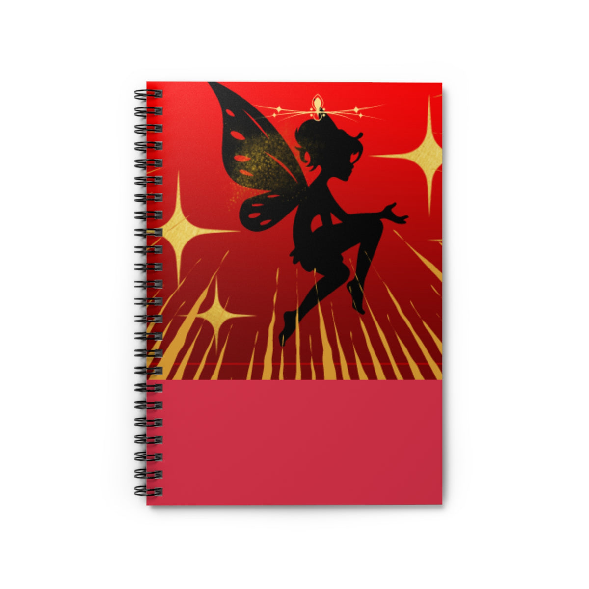 Red Fairy Fantasy Spiral Notebook