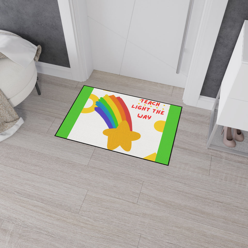 Teach Light the Way Rainbow Star Floor Mat