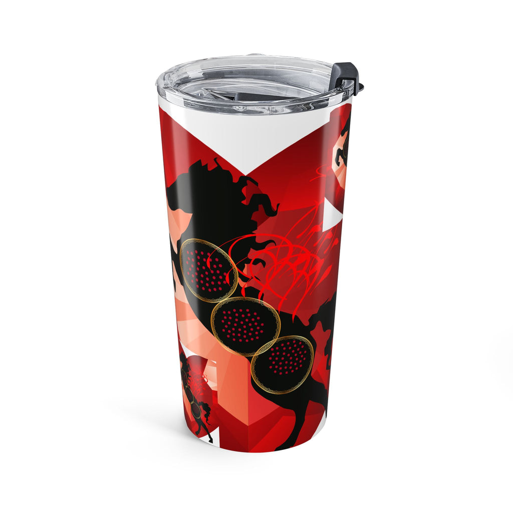 20oz Red Black Horse Tumbler