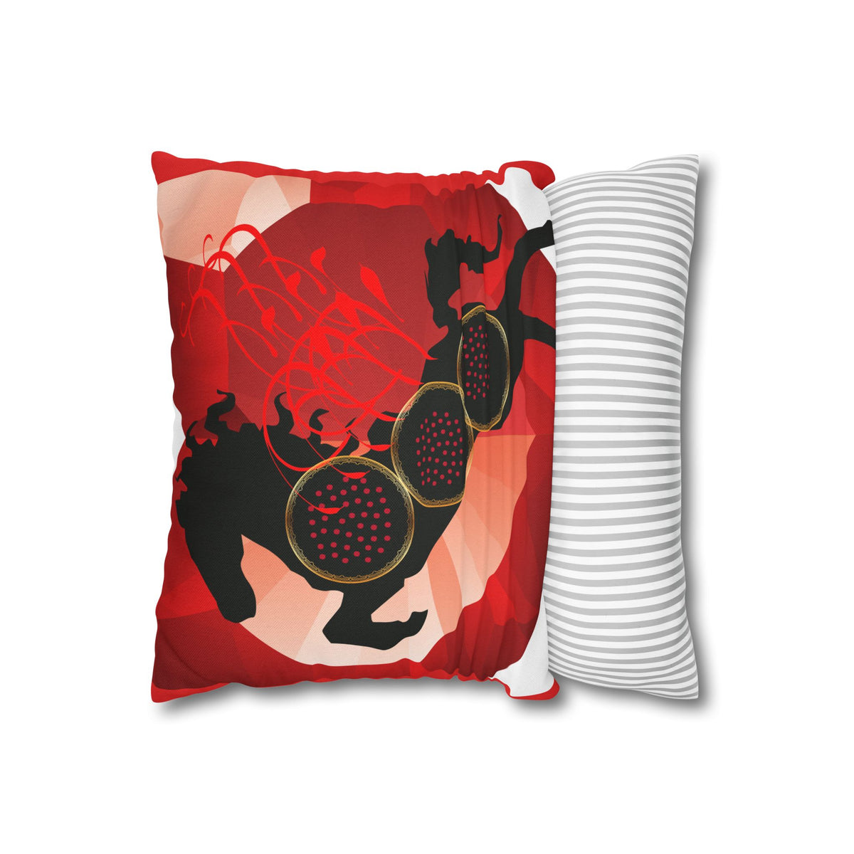 Square Pillowcase – Dynamic Breakdance DJ Music Design
