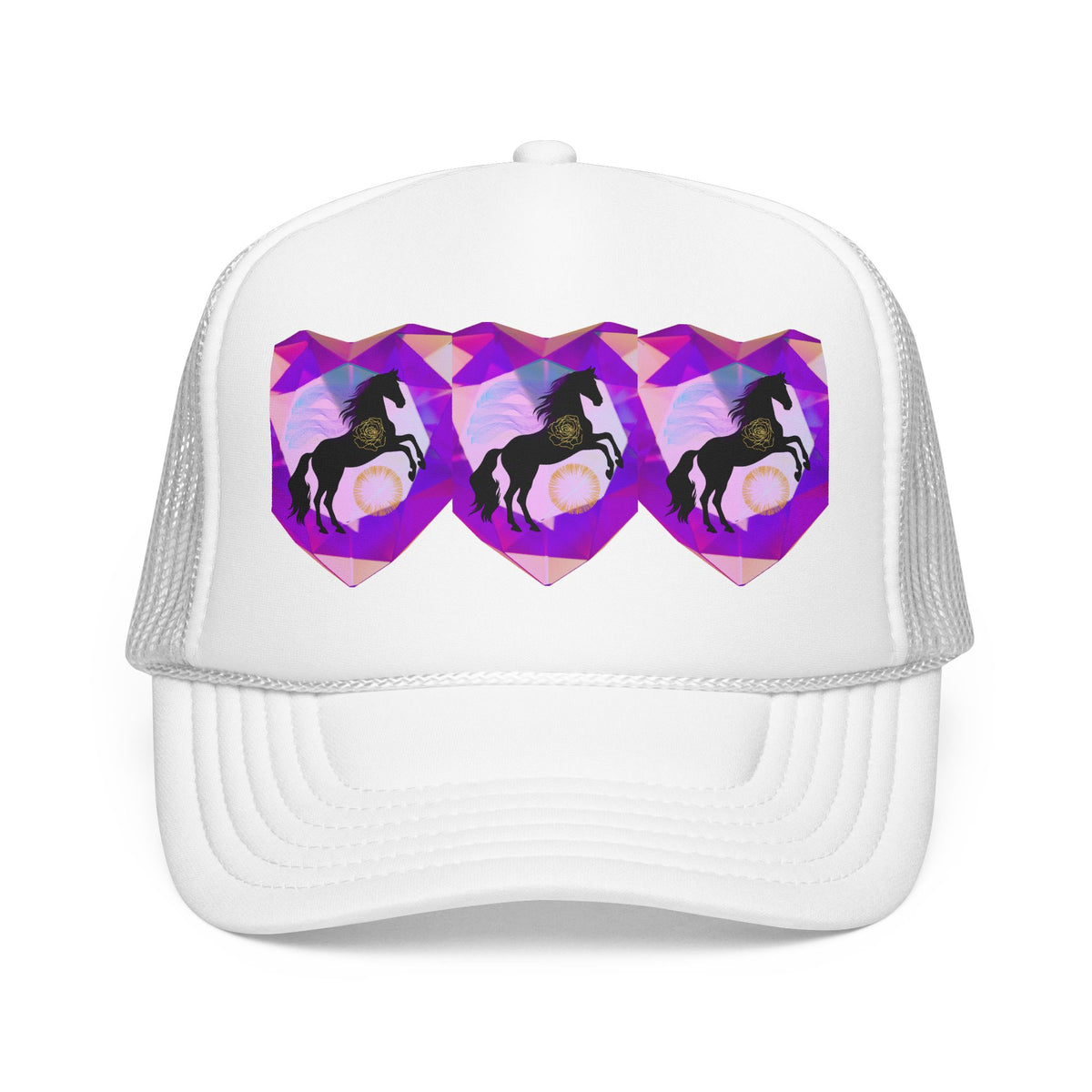 Mystical Black Cat Foam Trucker Hat