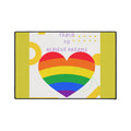 Teach to Achieve Dreams Rainbow Heart Floor Mat