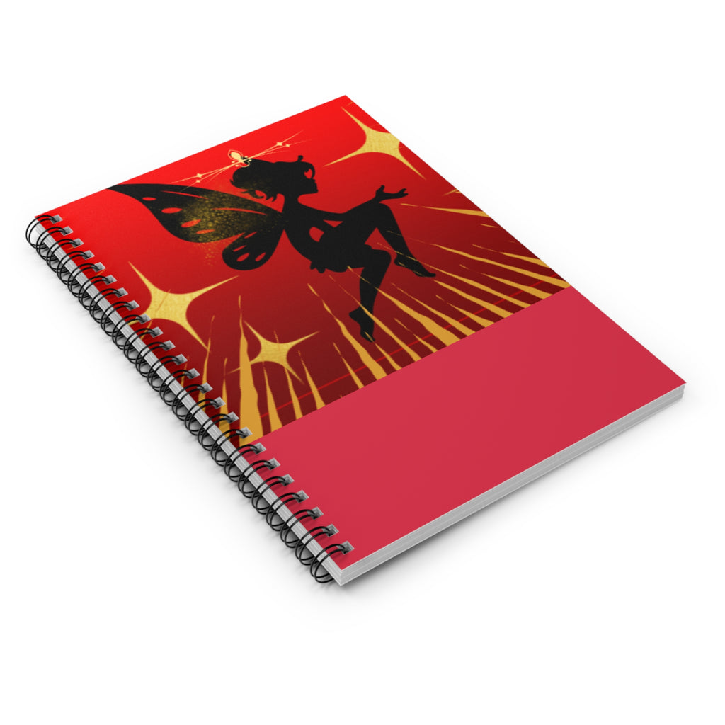 Red Fairy Fantasy Spiral Notebook