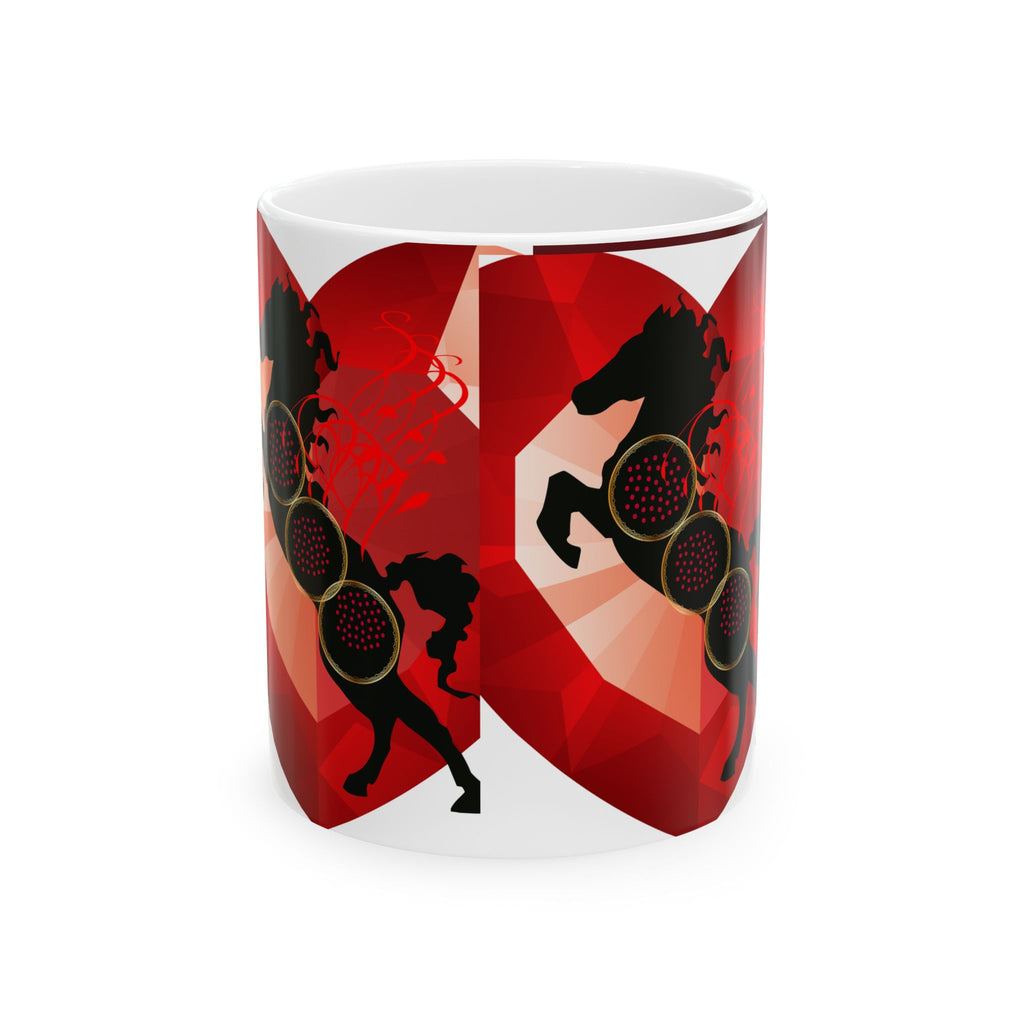 Red Ballroom Dancers Ceramic Mug