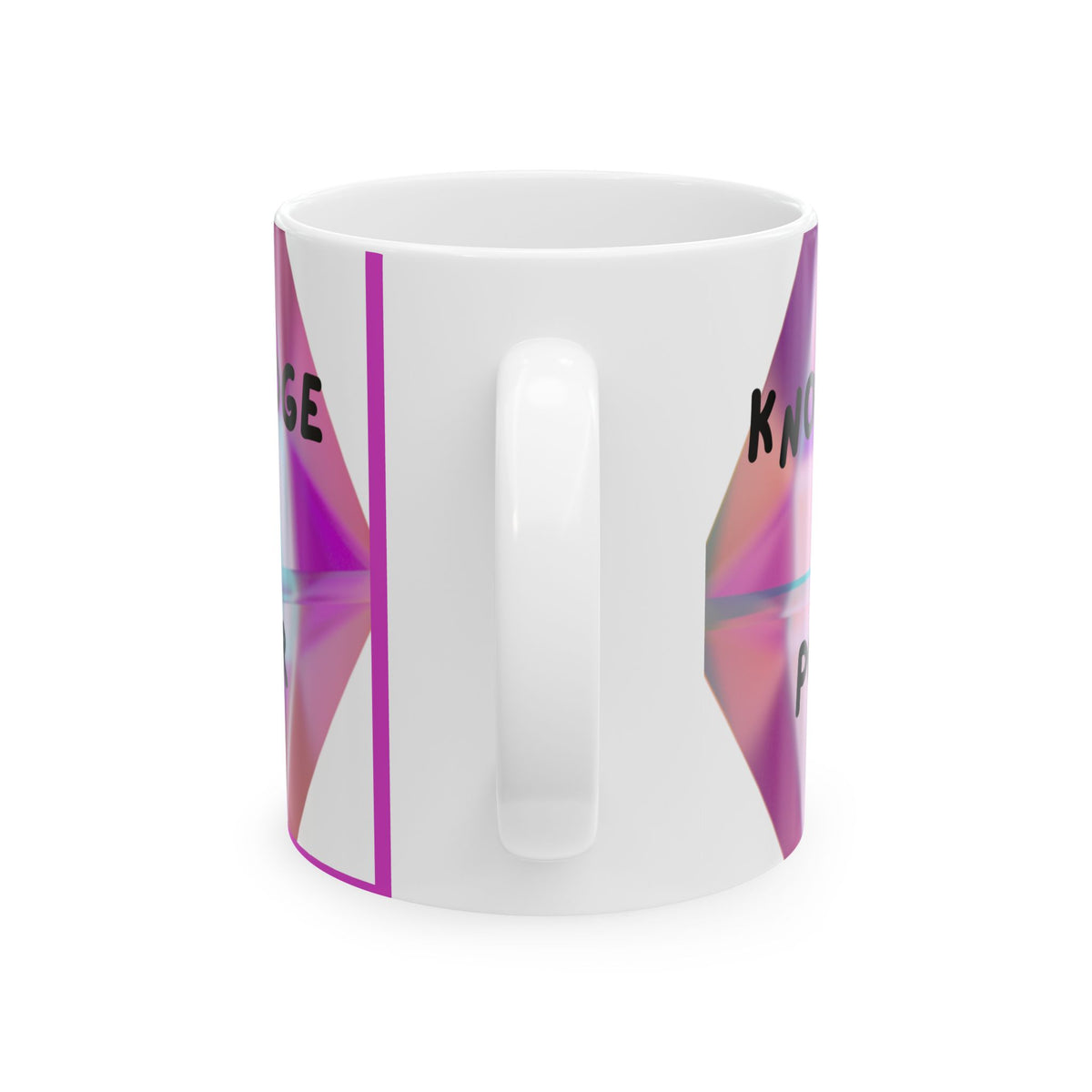 Knowledge Is Power Geometric Ceramic Mug