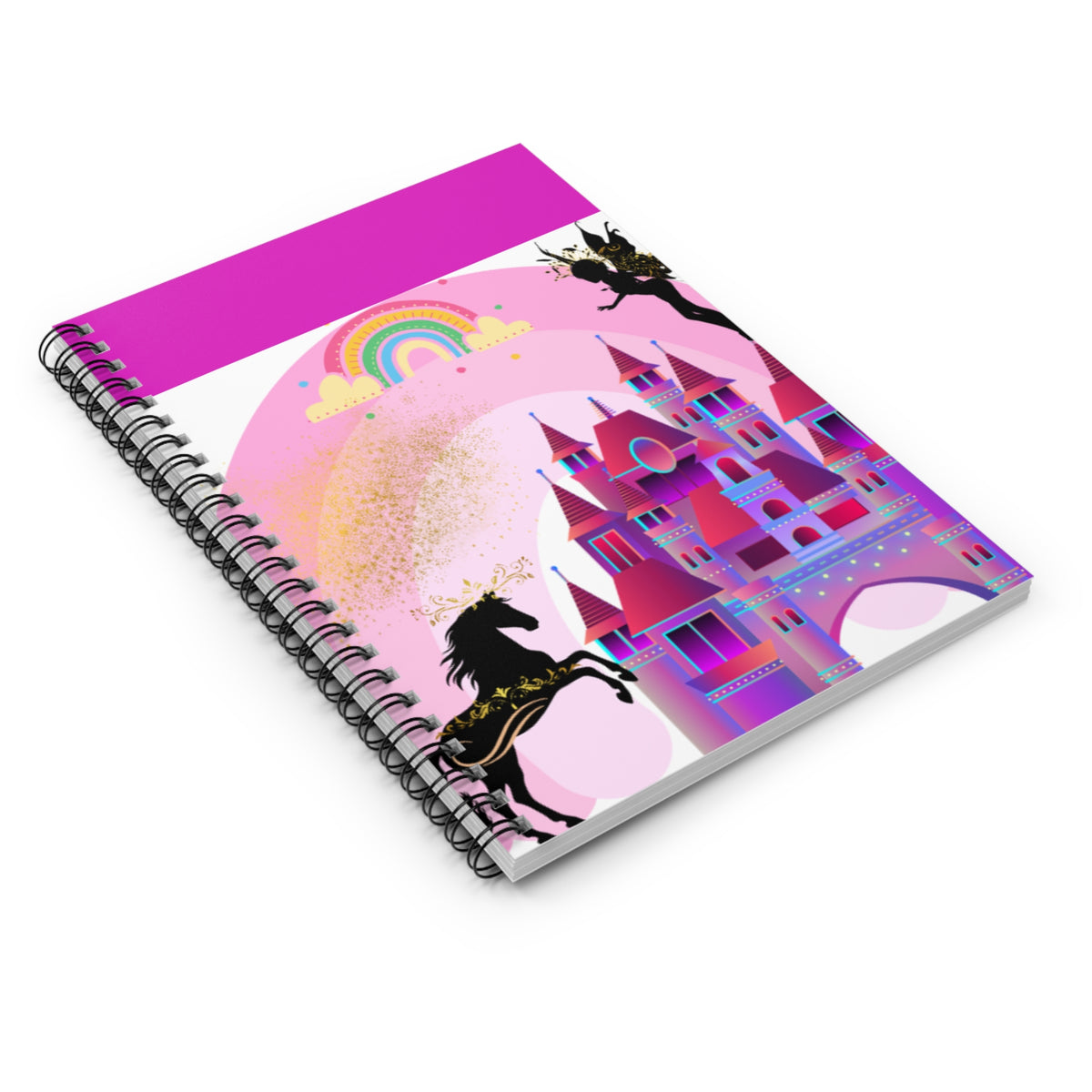 Magical Unicorn Castle Spiral Notebook