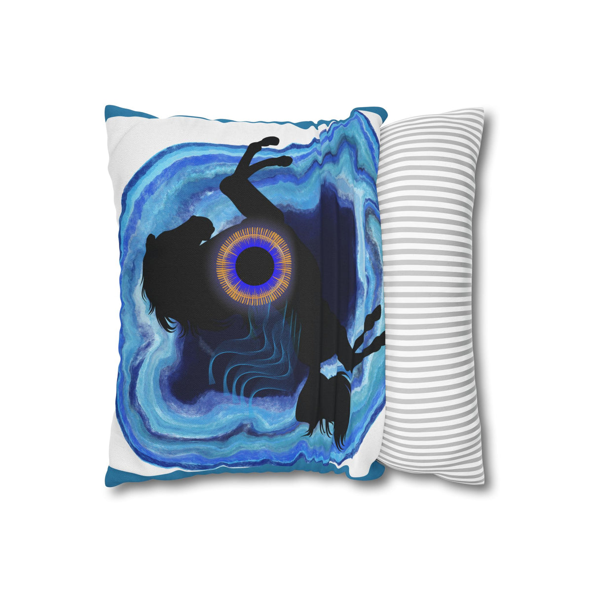Mystical Blue Horse Square Pillowcase