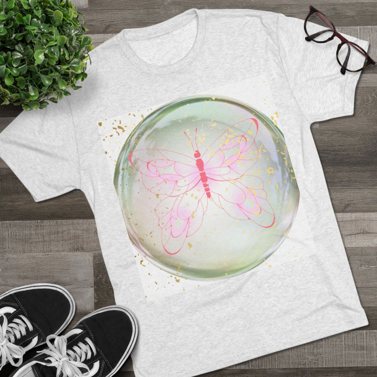Butterfly Bubble Art T-Shirt