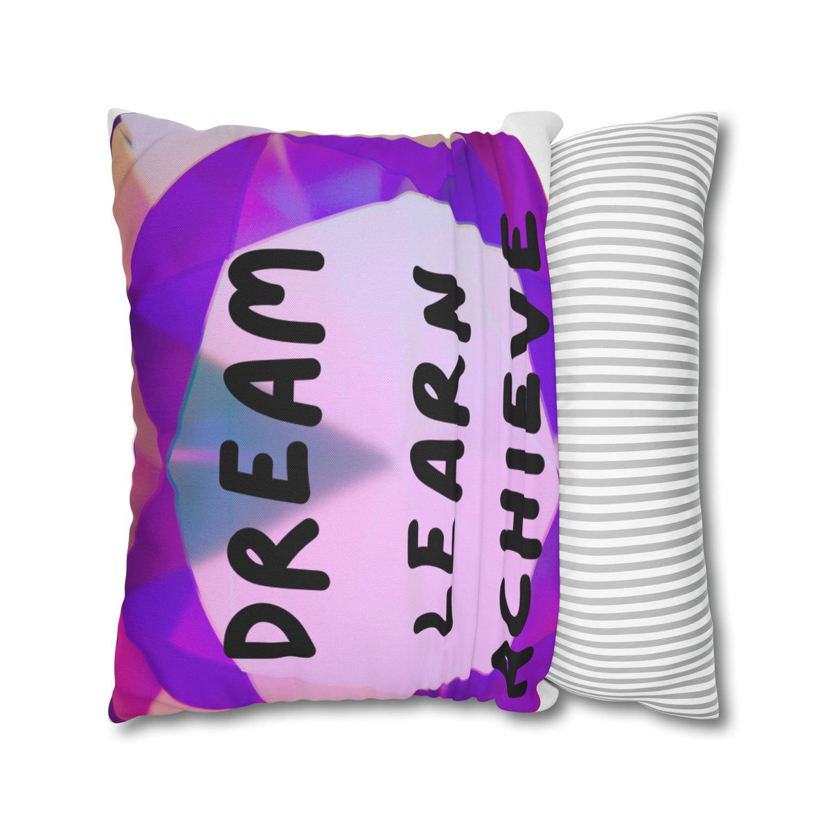 Dream Learn Achieve Inspirational Square Pillowcase