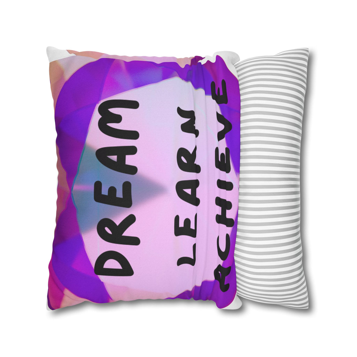 Dream Learn Achieve Inspirational Square Pillowcase
