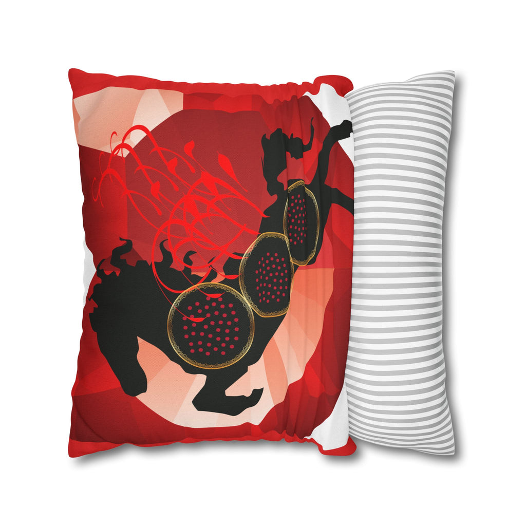 Square Pillowcase – Dynamic Breakdance DJ Music Design