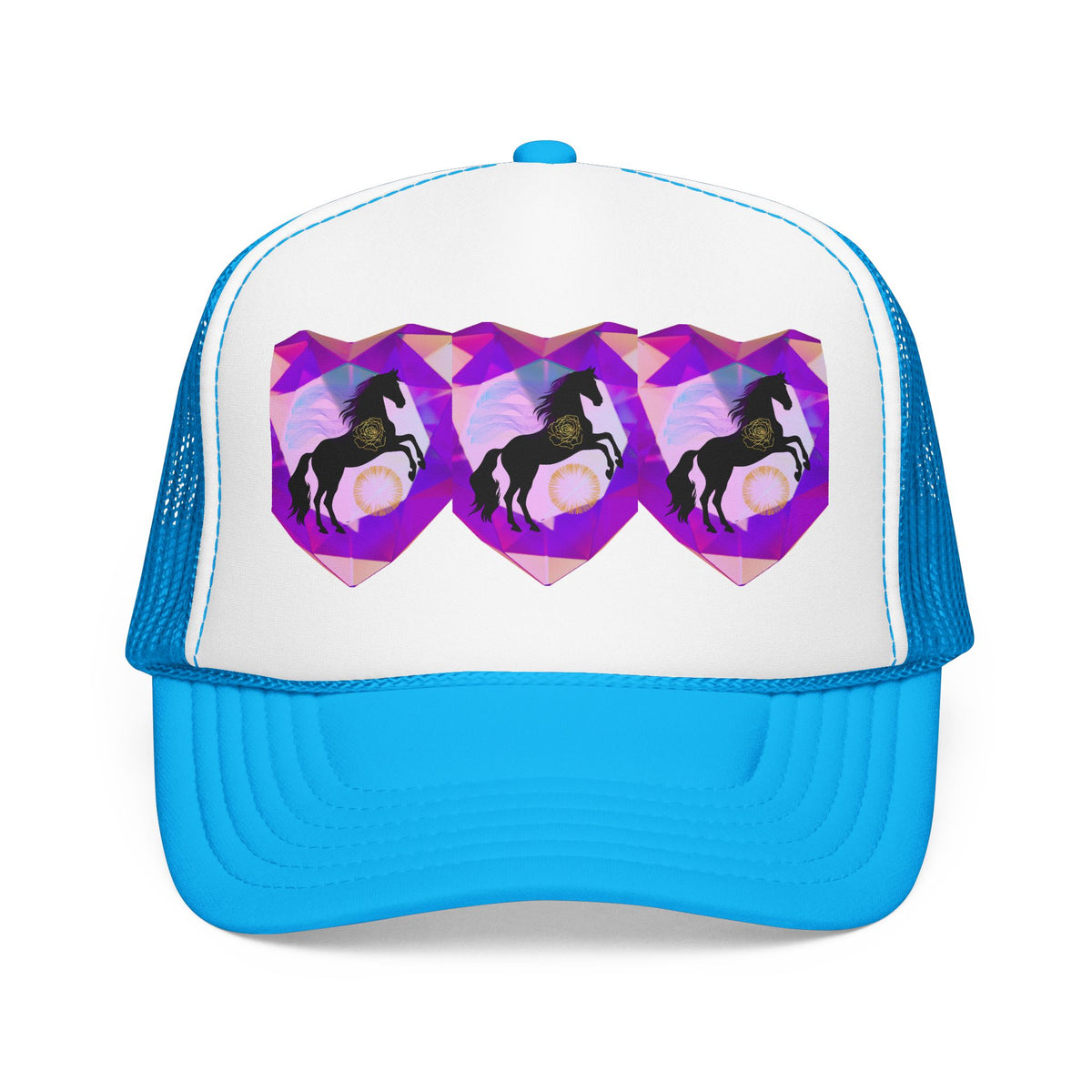 Mystical Black Cat Foam Trucker Hat