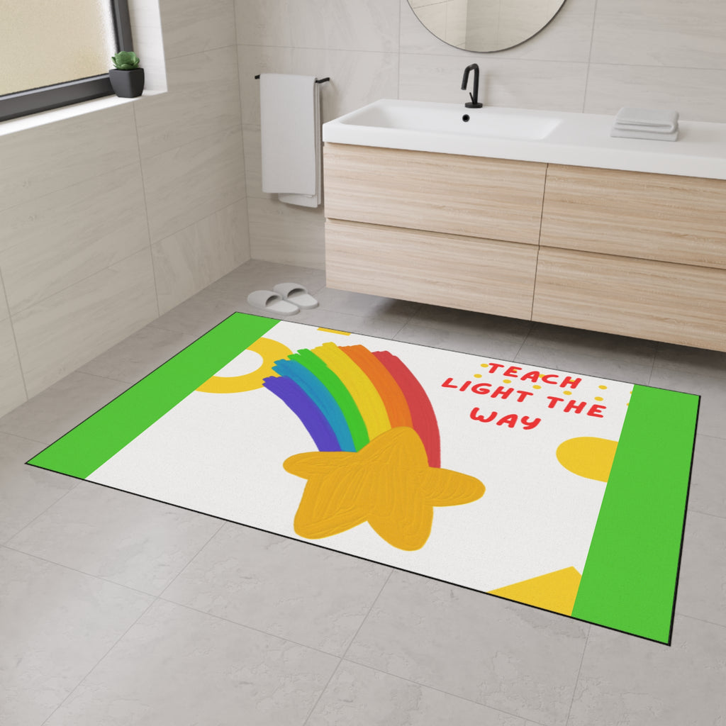 Teach Light the Way Rainbow Star Floor Mat