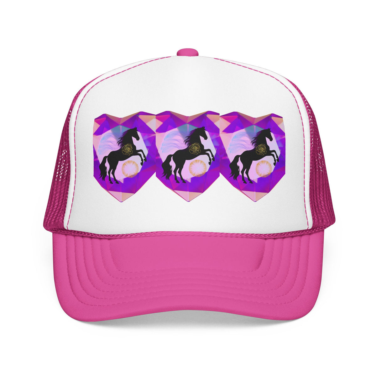 Mystical Black Cat Foam Trucker Hat