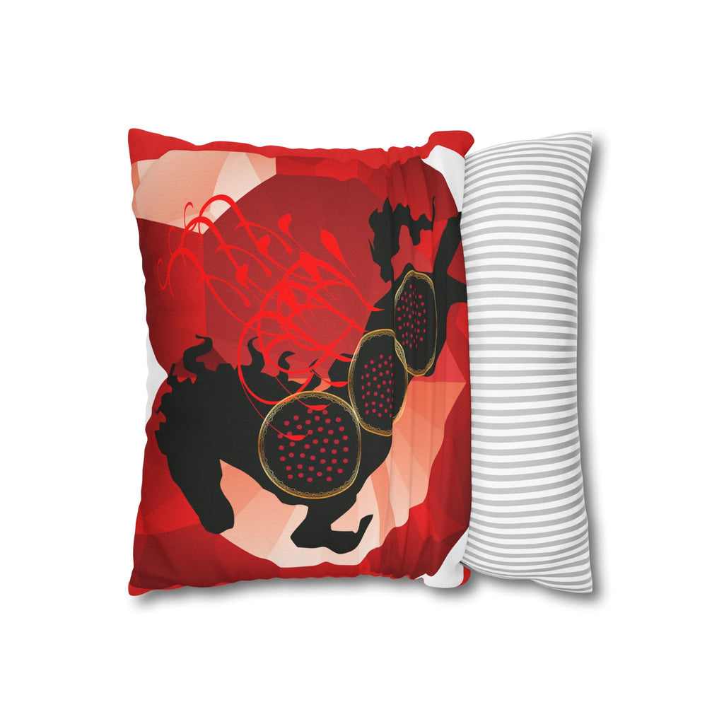Square Pillowcase – Dynamic Breakdance DJ Music Design