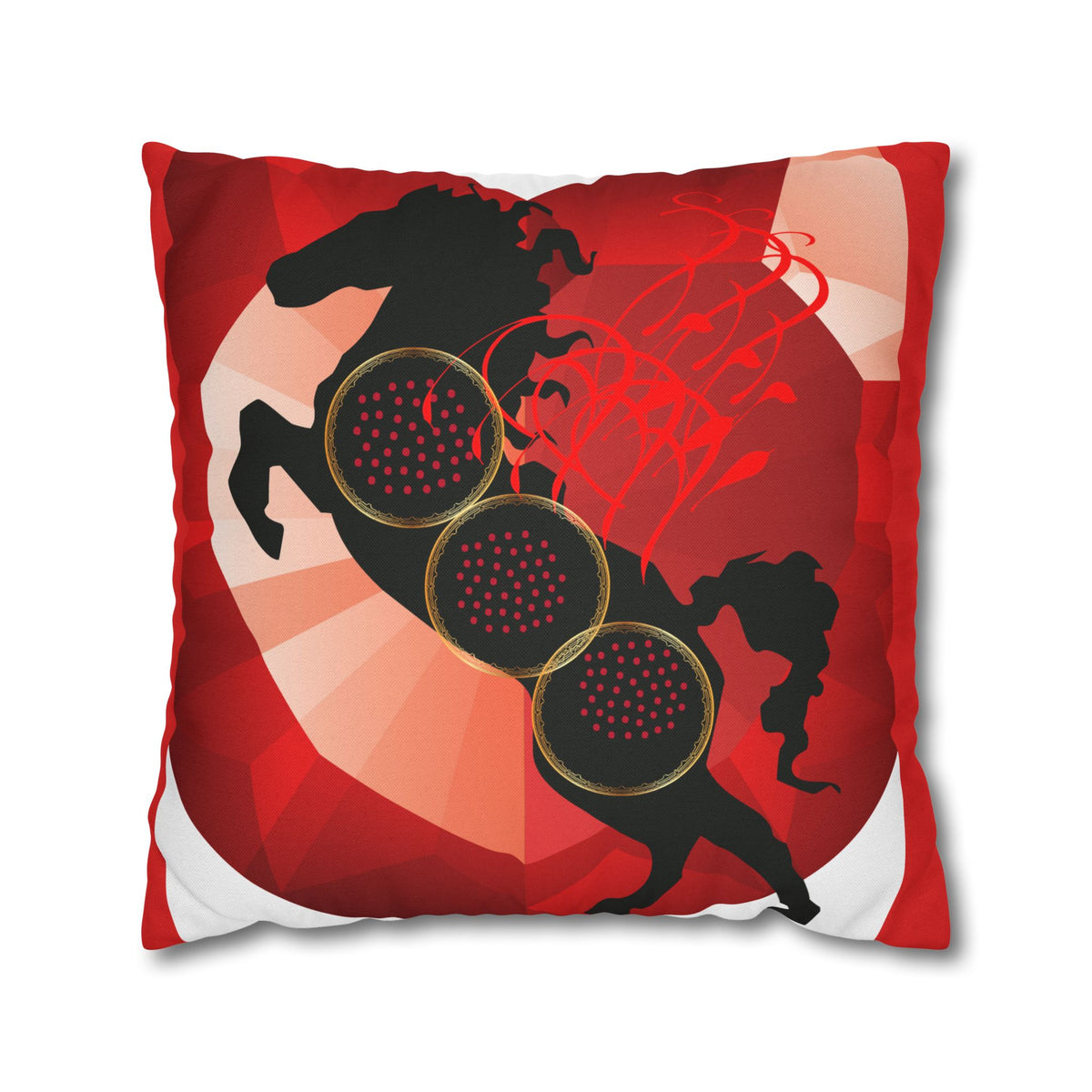 Square Pillowcase – Dynamic Breakdance DJ Music Design