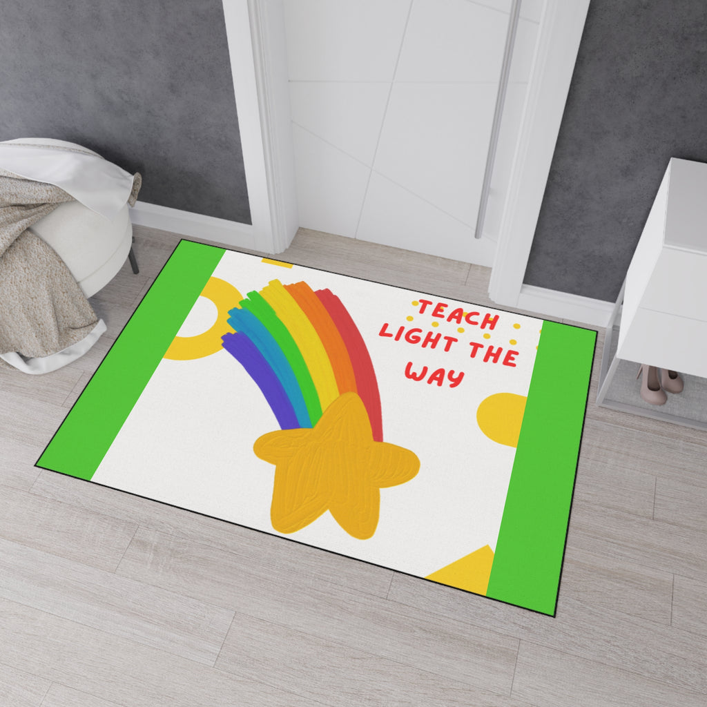 Teach Light the Way Rainbow Star Floor Mat