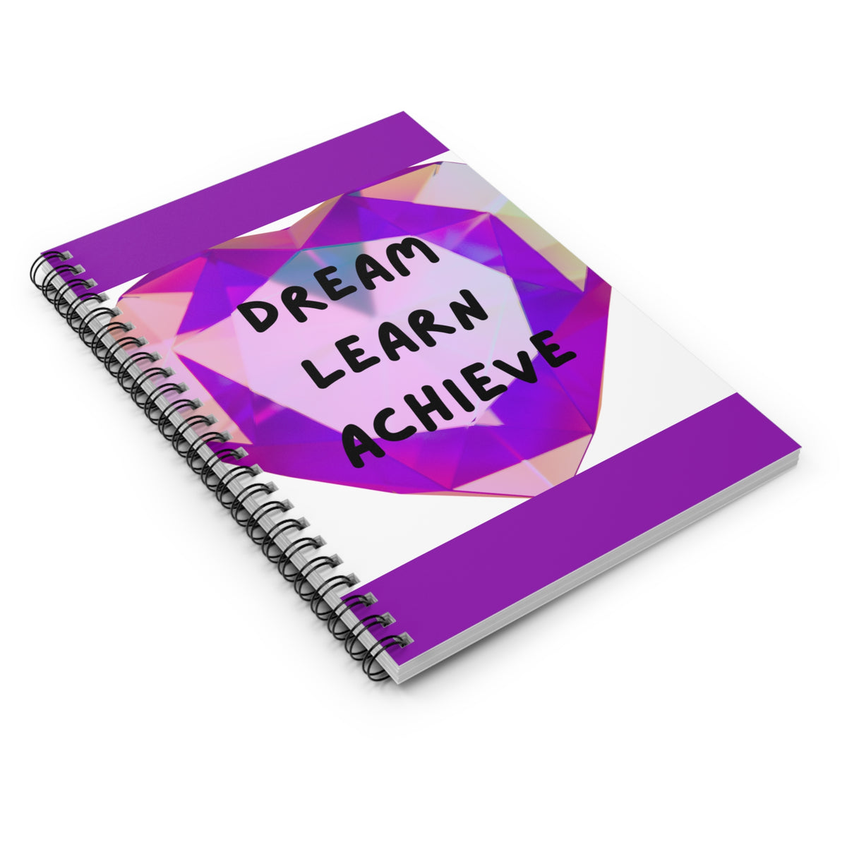 Dream Learn Achieve Inspirational Spiral Notebook