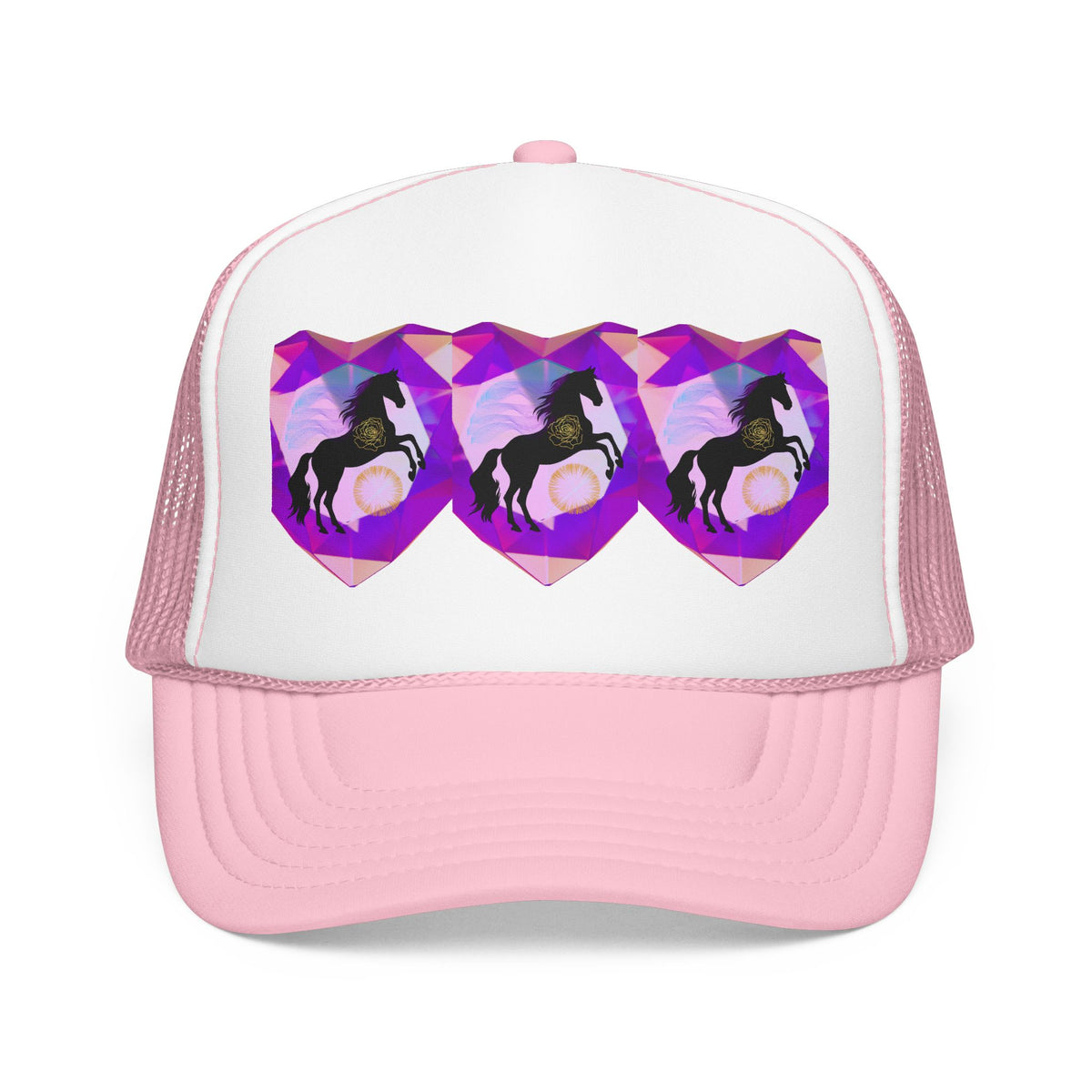 Mystical Black Cat Foam Trucker Hat