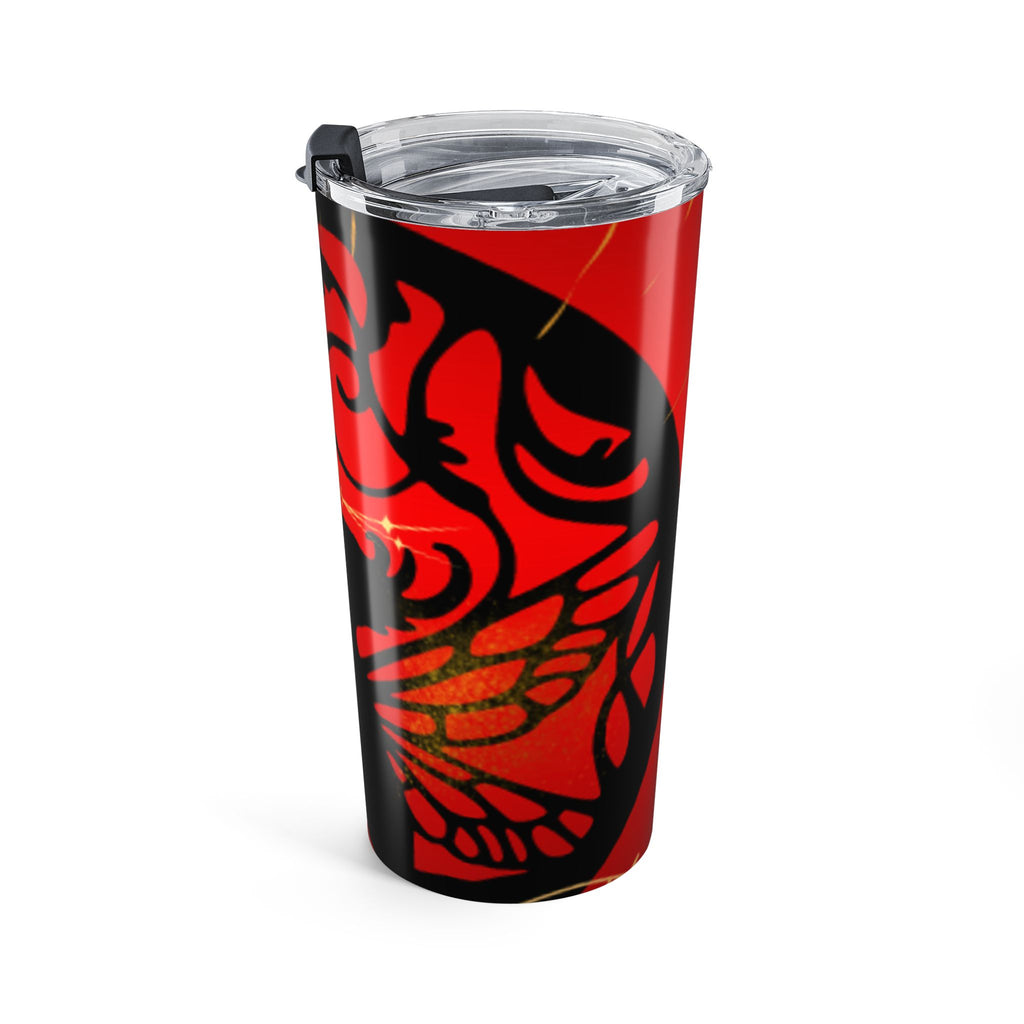 20oz Red Japanese-Inspired Geometric Tumbler
