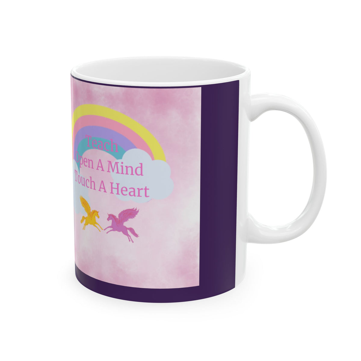 Ceramic Mug with Rainbow Fairy Affirmation Design