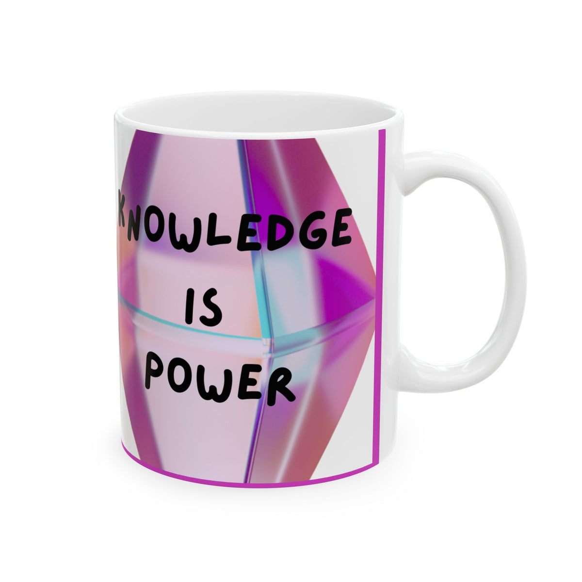 Knowledge Is Power Geometric Ceramic Mug