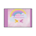 Teach Open a Mind Touch a Heart Rainbow Butterfly Floor Mat