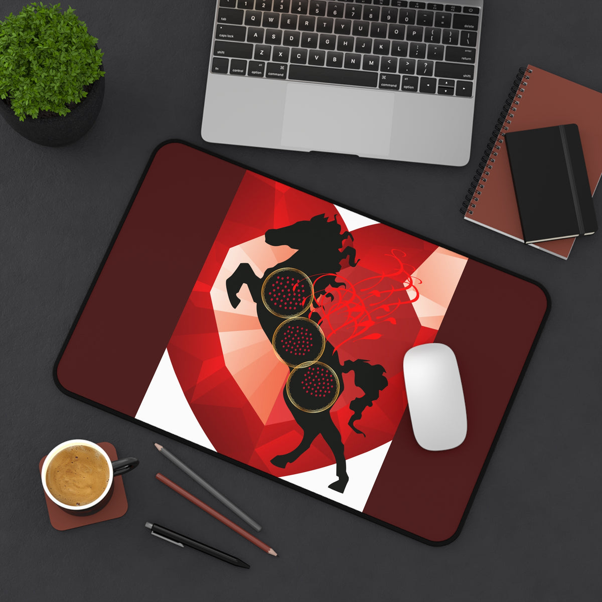 Red Dragon Dance Desk Mat