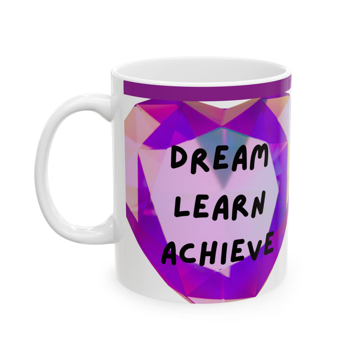 Colorful Geometric Inspirational Quote Ceramic Mug