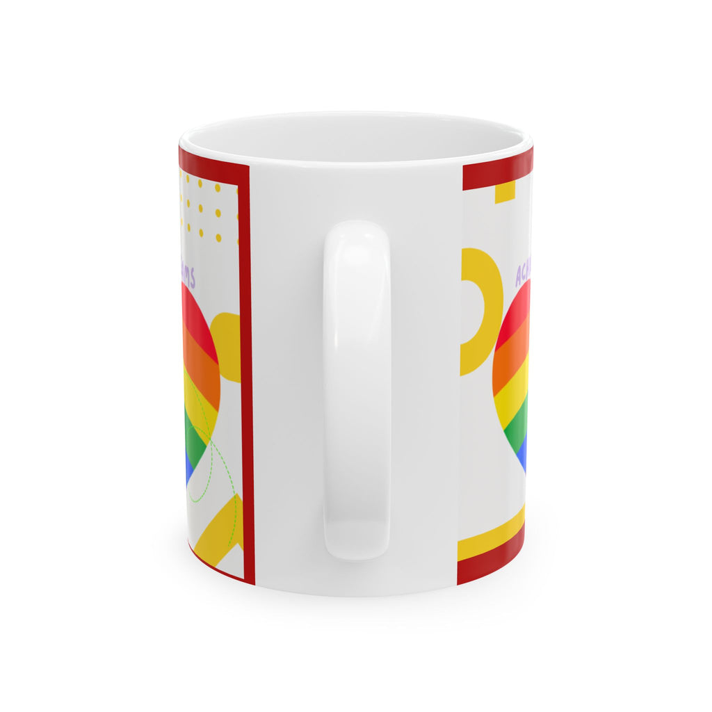 Pride Rainbow Heart Ceramic Mug