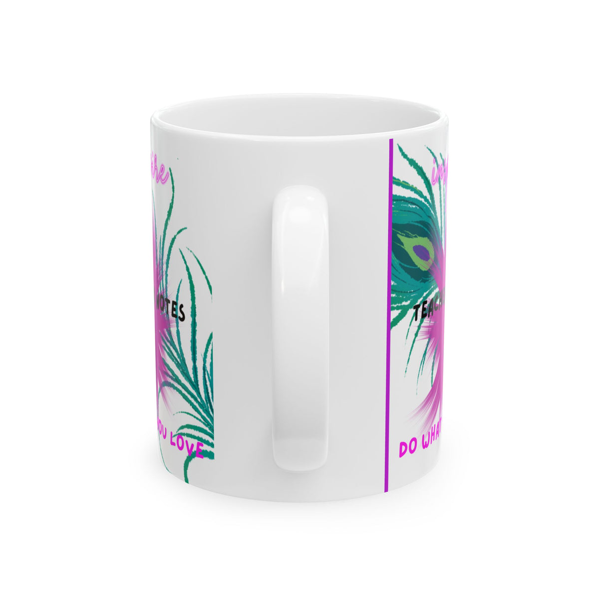 Peacock Feather Love Ceramic Mug