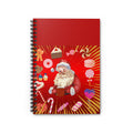 Christmas Santa Candy Cane Spiral Notebook